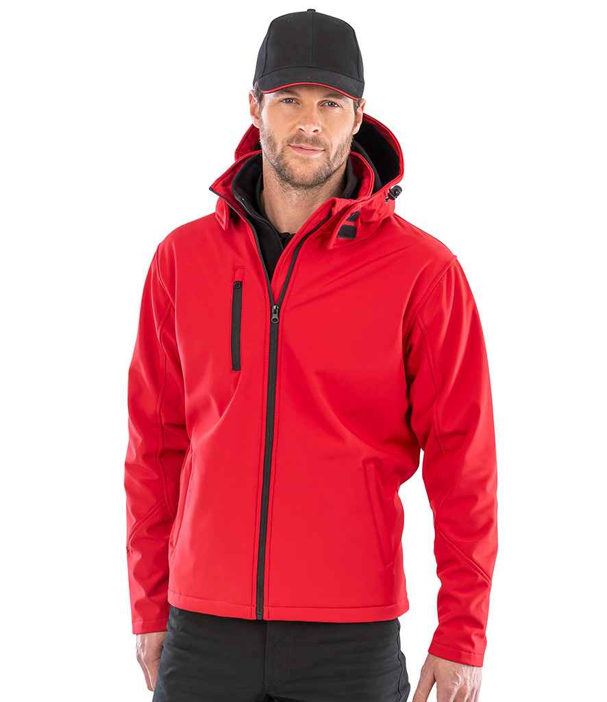 Result Core Hooded Soft Shell Jacket | Red/Black - Lancashire Teamwear