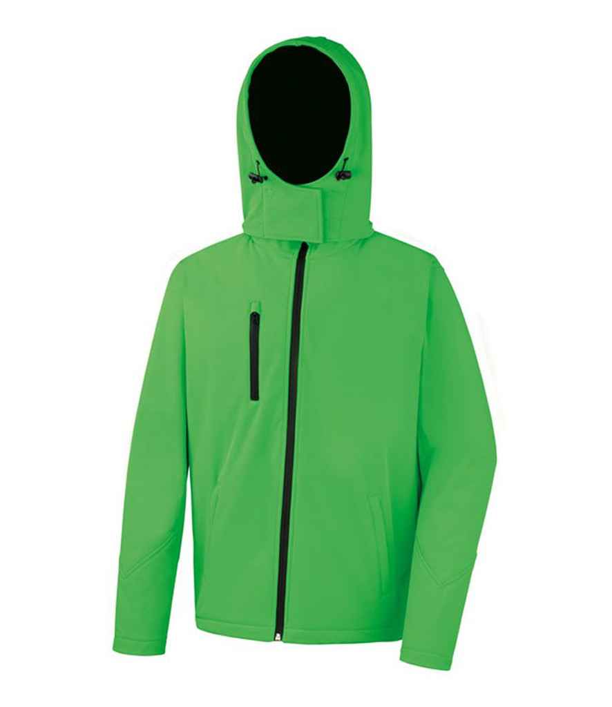 Result Core Hooded Soft Shell Jacket Vivid Green/Black