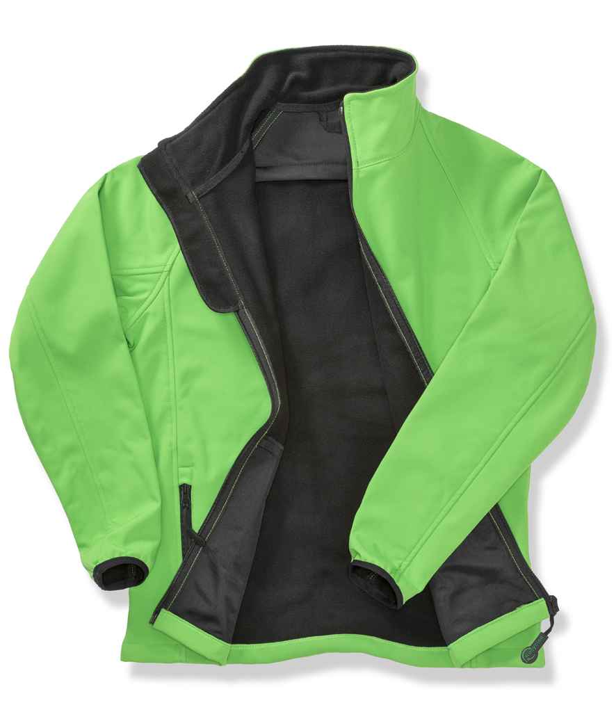 Result Core Ladies Printable Soft Shell Jacket | Vivid Green/Black - Lancashire Teamwear