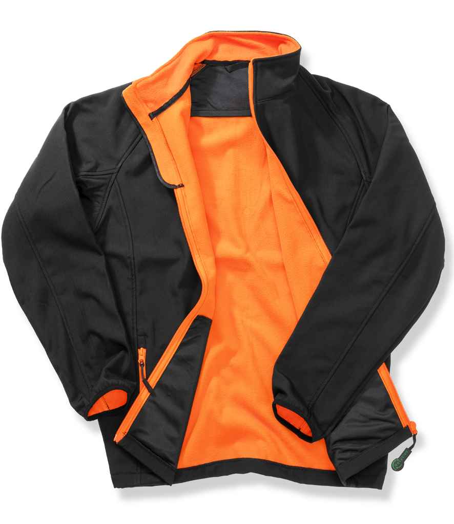 Result Core Printable Soft Shell Jacket | Black/Orange - Lancashire Teamwear