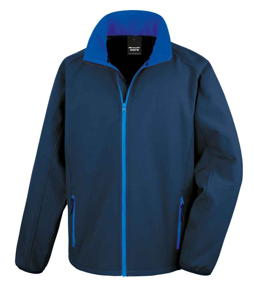 Result Core Printable Soft Shell Jacket | Navy/Royal Blue - Lancashire Teamwear