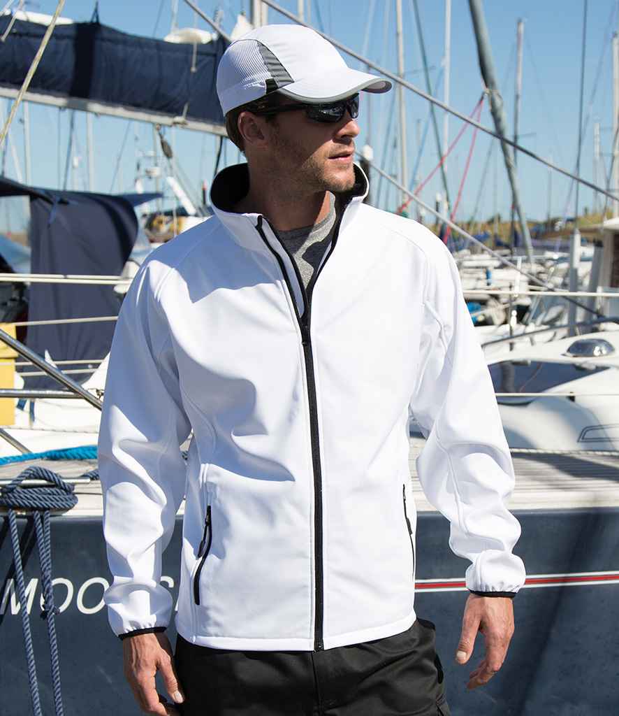 Result Core Printable Soft Shell Jacket | White/Black - Lancashire Teamwear