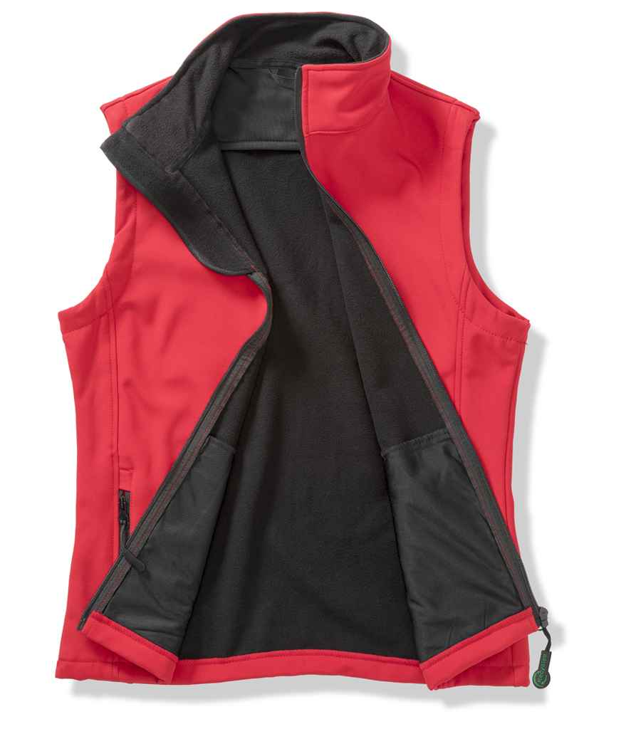 Result Core Ladies Printable Soft Shell Bodywarmer | Red/Black Gilet - Lancashire Teamwear