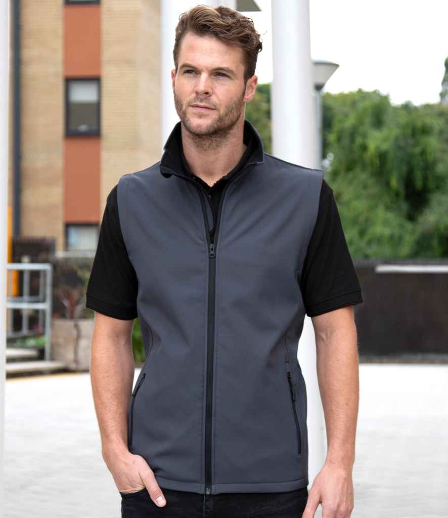 Result Core Printable Soft Shell Bodywarmer | Charcoal/Black Gilet - Lancashire Teamwear