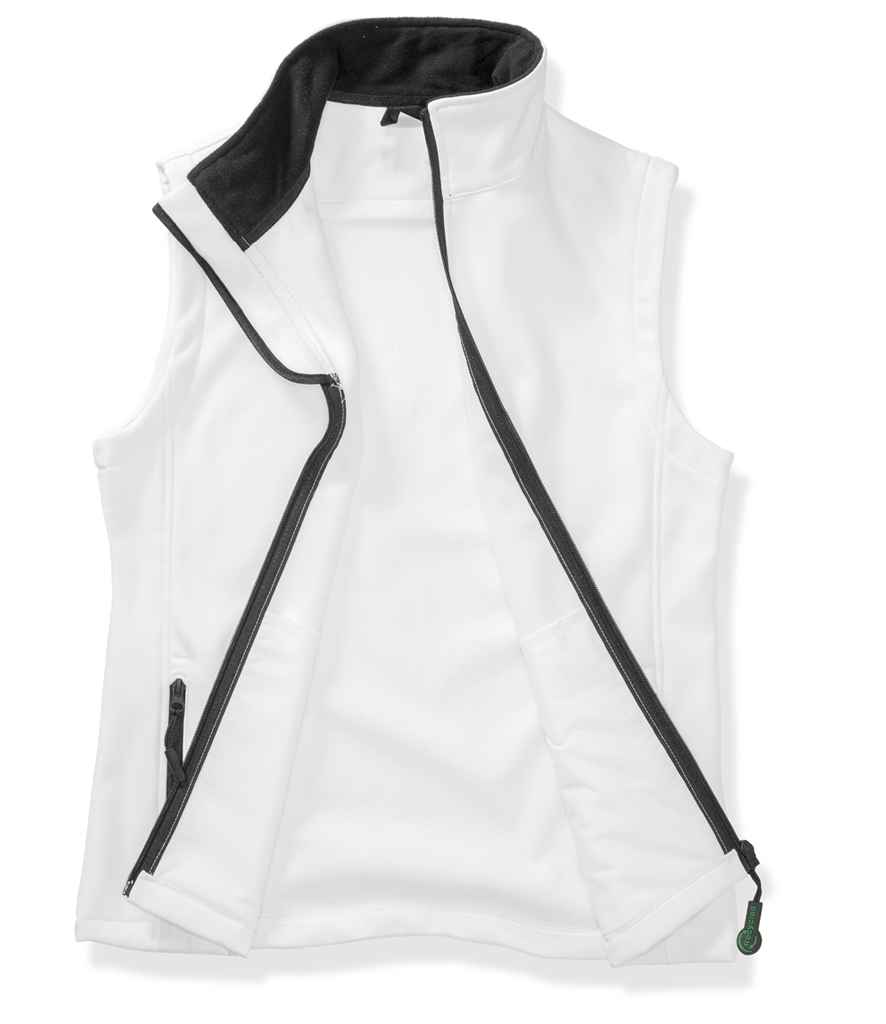 Result Core Printable Soft Shell Bodywarmer | White/Black Gilet - Lancashire Teamwear
