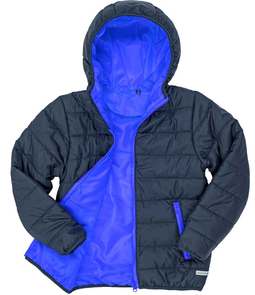 Result Core Kids Padded Jacket | Navy/Royal Blue - Lancashire Teamwear