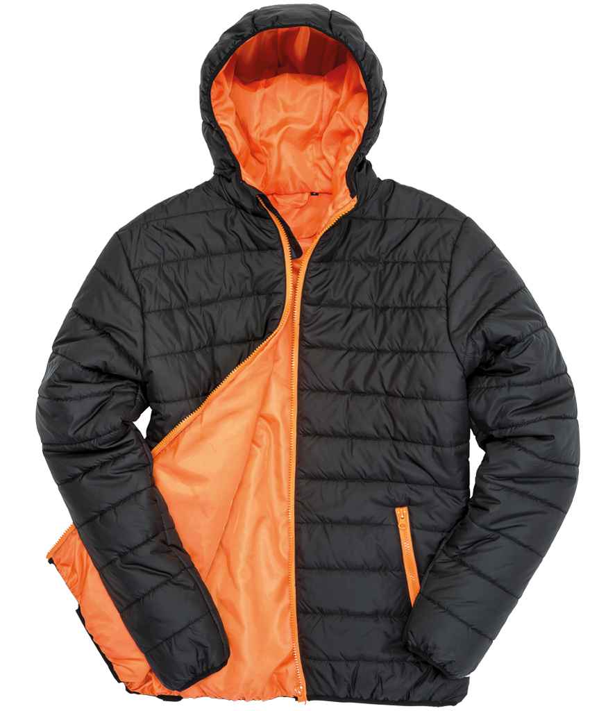 Result Core Soft Padded Jacket | Black/Orange - Lancashire Teamwear