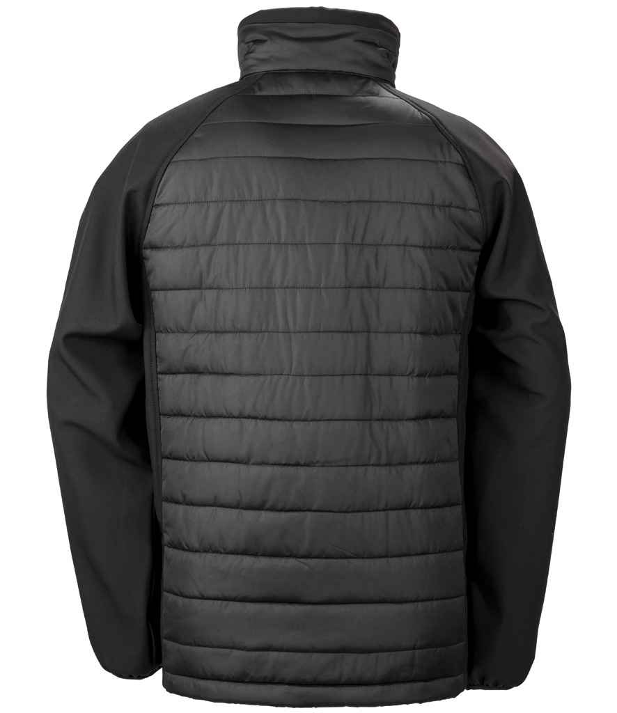Result Genuine Recycled Compass Padded Jacket | Black/Lime Green - Lancashire Teamwear