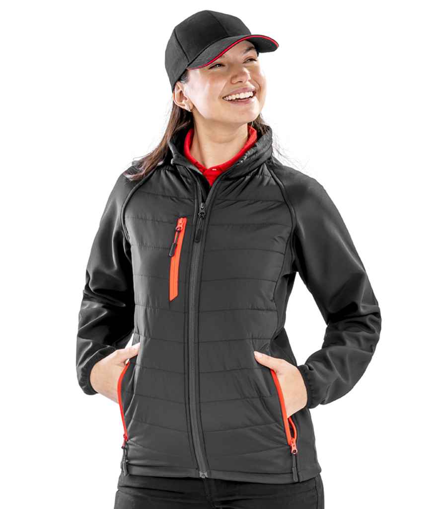 Result Genuine Recycled Compass Padded Jacket | Black/Red - Lancashire Teamwear
