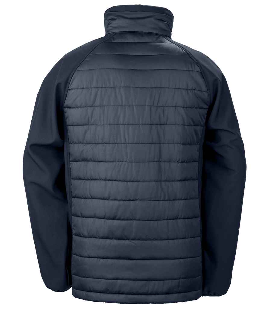 Result Genuine Recycled Compass Padded Jacket | Navy/Grey - Lancashire Teamwear