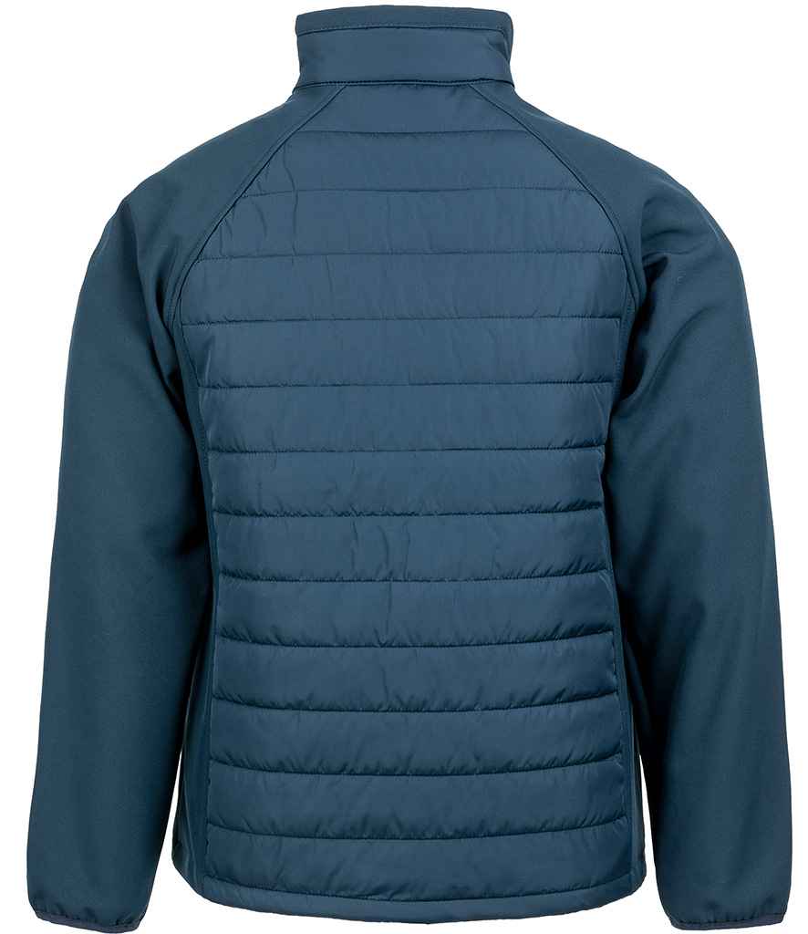 Result Genuine Recycled Compass Padded Jacket | Navy/Yellow - Lancashire Teamwear