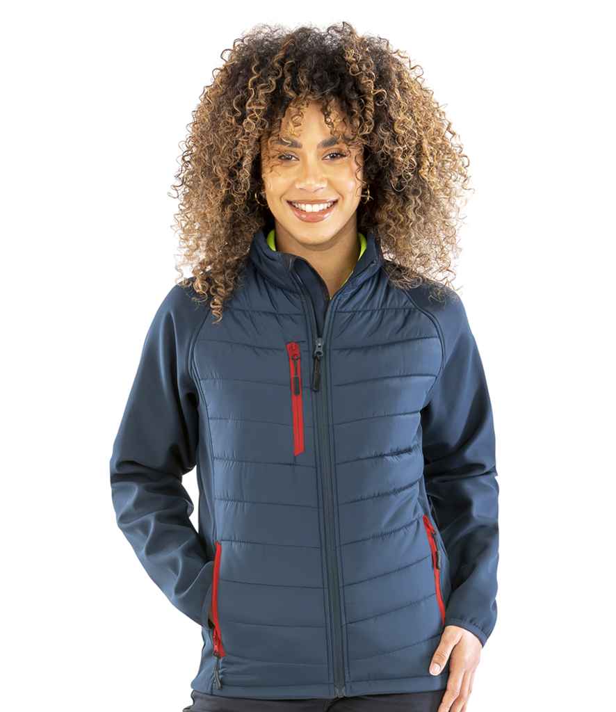 Result Genuine Recycled Compass Padded Jacket | Navy/Red - Lancashire Teamwear