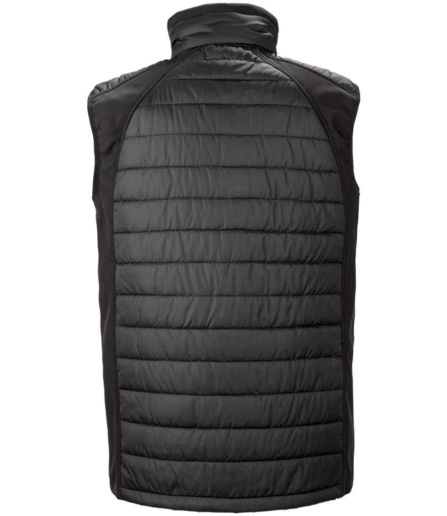 Result Genuine Recycled Compass Padded Gilet | Black/Red - Lancashire Teamwear