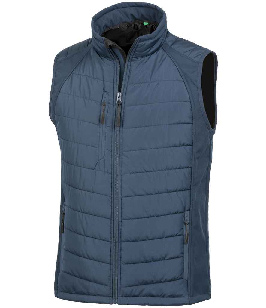 Result Genuine Recycled Compass Padded Gilet | Navy/Navy - Lancashire Teamwear