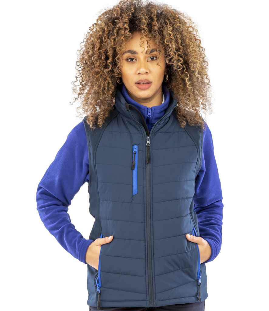 Result Genuine Recycled Compass Padded Gilet | Navy/Royal Blue - Lancashire Teamwear