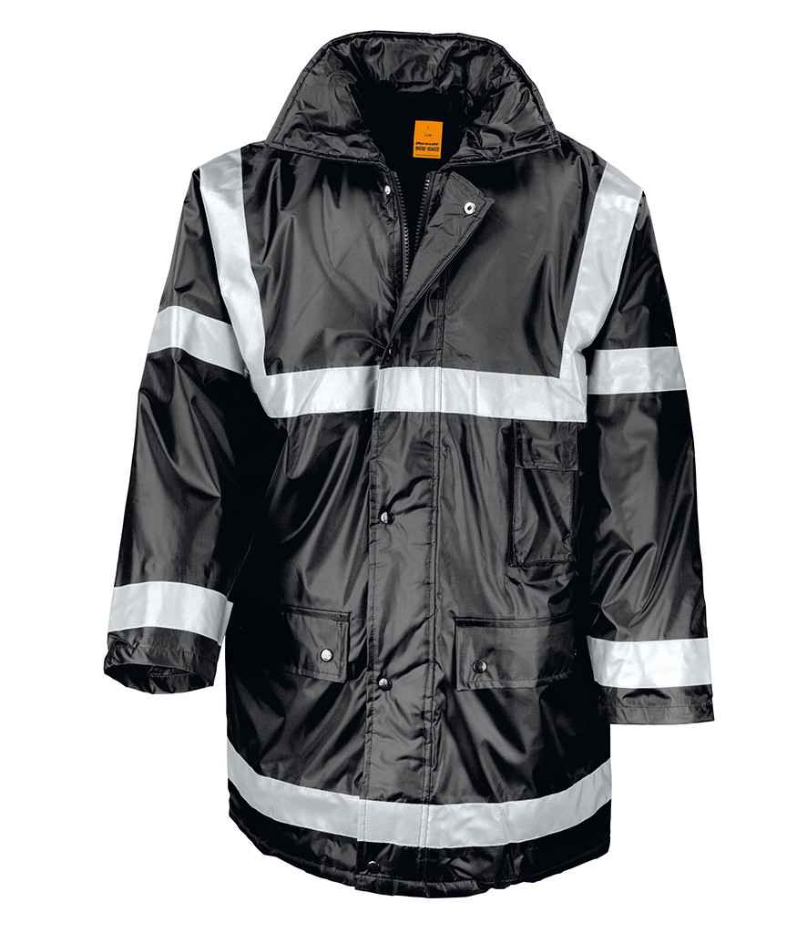 Result Work-Guard Management Coat | Black Jacket - Lancashire Teamwear