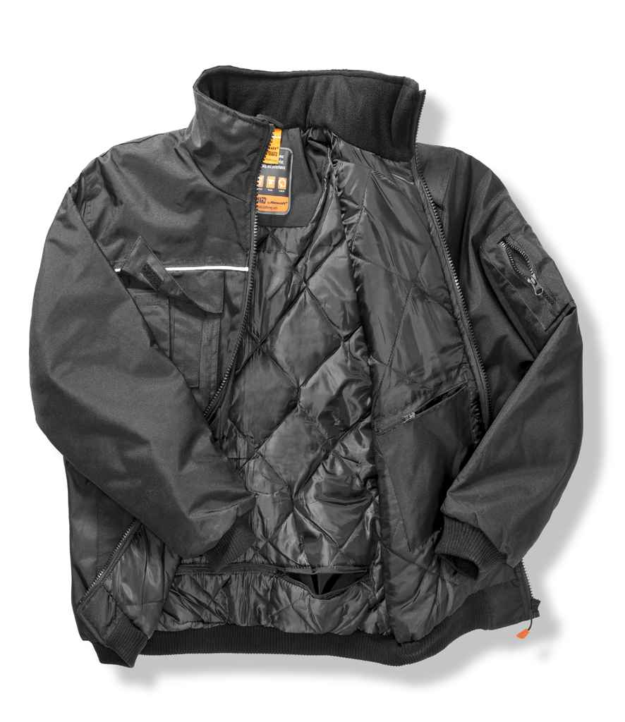 Result Work-Guard Sabre Pilot Jacket | Black - Lancashire Teamwear