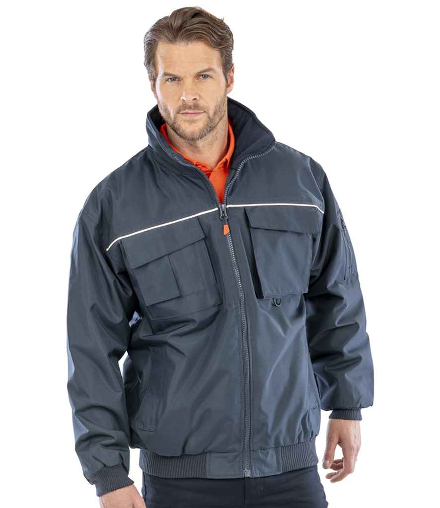Result Work-Guard Sabre Pilot Jacket | Navy - Lancashire Teamwear