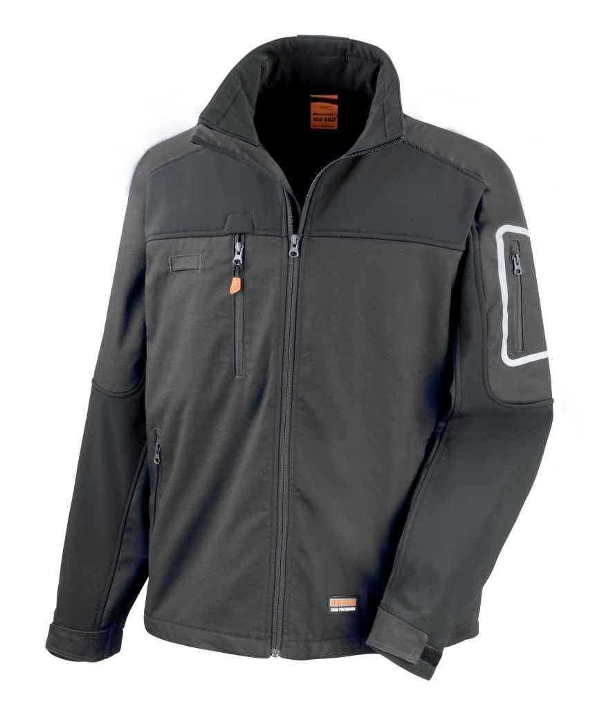 Result Work-Guard Sabre Soft Shell Jacket | Black - Lancashire Teamwear