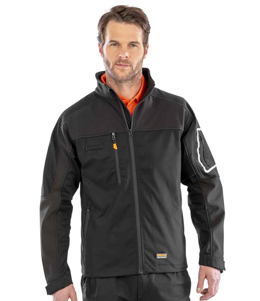 Result Work-Guard Sabre Soft Shell Jacket | Black - Lancashire Teamwear