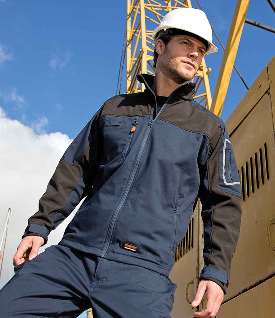 Result Work-Guard Sabre Soft Shell Jacket | Navy - Lancashire Teamwear