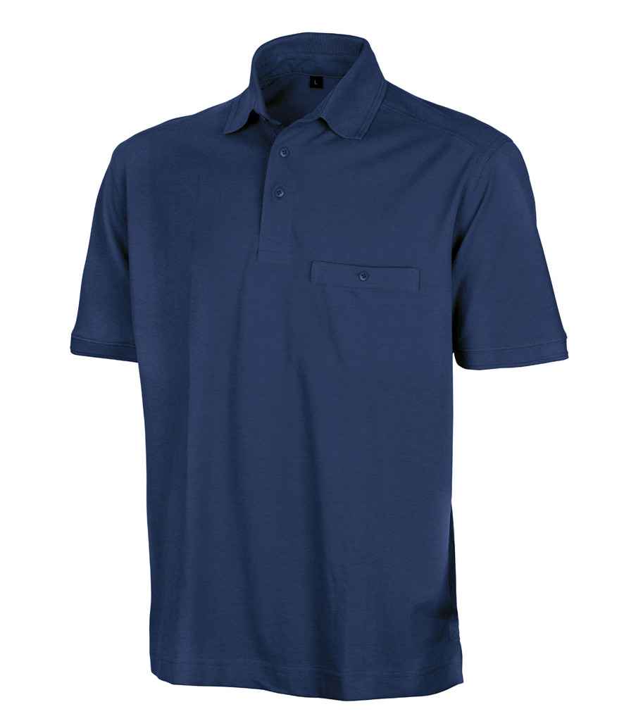 Result Work-Guard Apex Pocket Piqué Polo Shirt Navy
