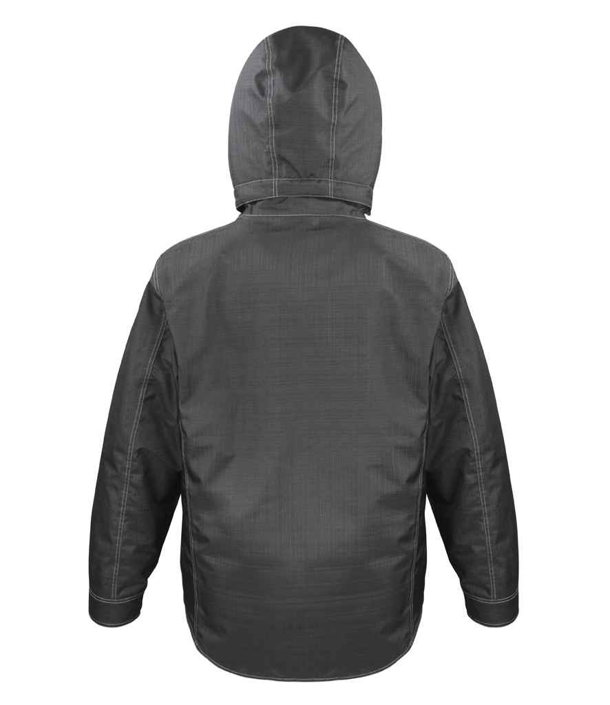 Result Work-Guard Denim Texture Rugged Jacket | Black - Lancashire Teamwear