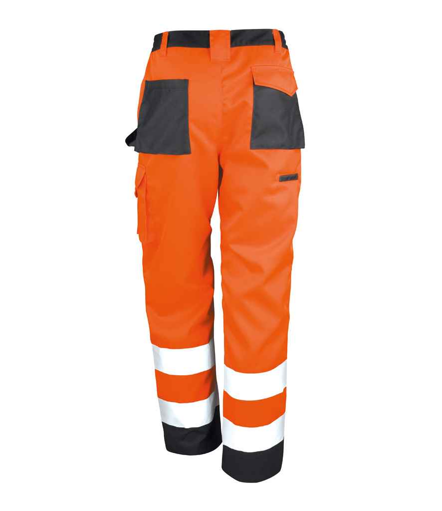 Result Safe-Guard Hi-Vis Cargo Trousers | Fluorescent Orange - Lancashire Teamwear