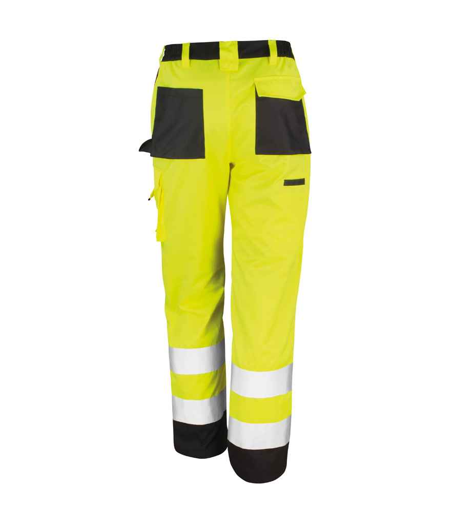 Result Safe-Guard Hi-Vis Cargo Trousers | Fluorescent Yellow - Lancashire Teamwear