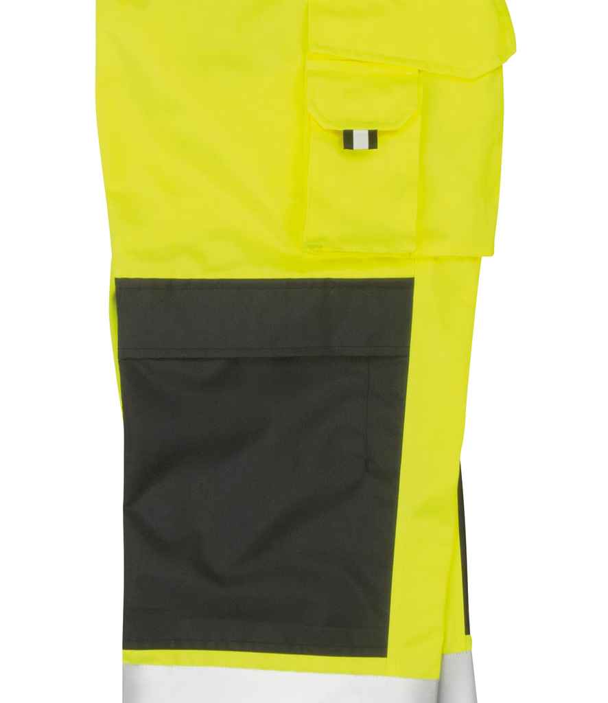Result Safe-Guard Hi-Vis Cargo Trousers | Fluorescent Yellow - Lancashire Teamwear