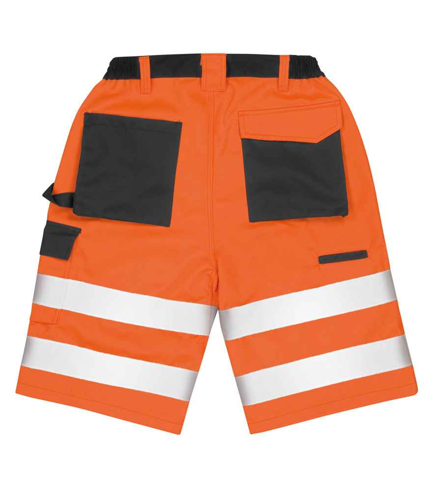 Result Safe-Guard Hi-Vis Cargo Shorts | Fluorescent Orange - Lancashire Teamwear