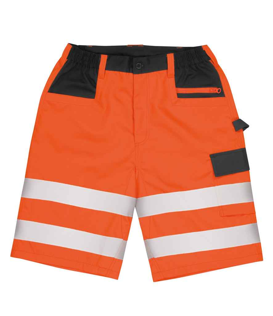 Result Safe-Guard Hi-Vis Cargo Shorts Fluorescent Orange