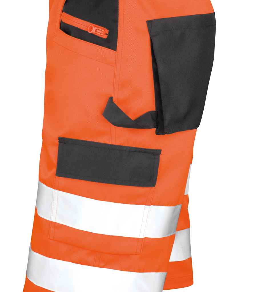 Result Safe-Guard Hi-Vis Cargo Shorts | Fluorescent Orange - Lancashire Teamwear