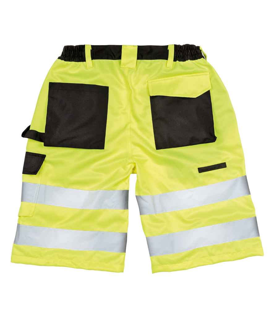 Result Safe-Guard Hi-Vis Cargo Shorts | Fluorescent Yellow - Lancashire Teamwear