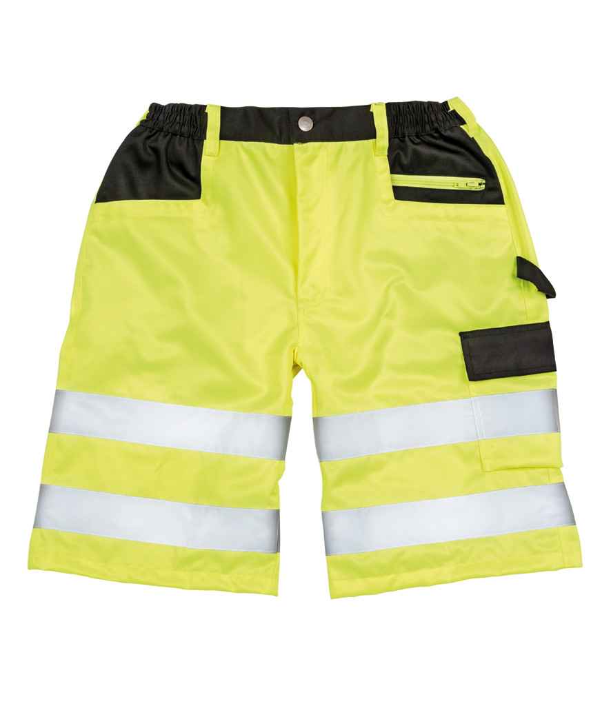 Result Safe-Guard Hi-Vis Cargo Shorts Fluorescent Yellow