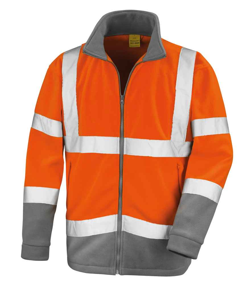 Result Safe-Guard Hi-Vis Micro Fleece Jacket | Fluorescent Orange - Lancashire Teamwear