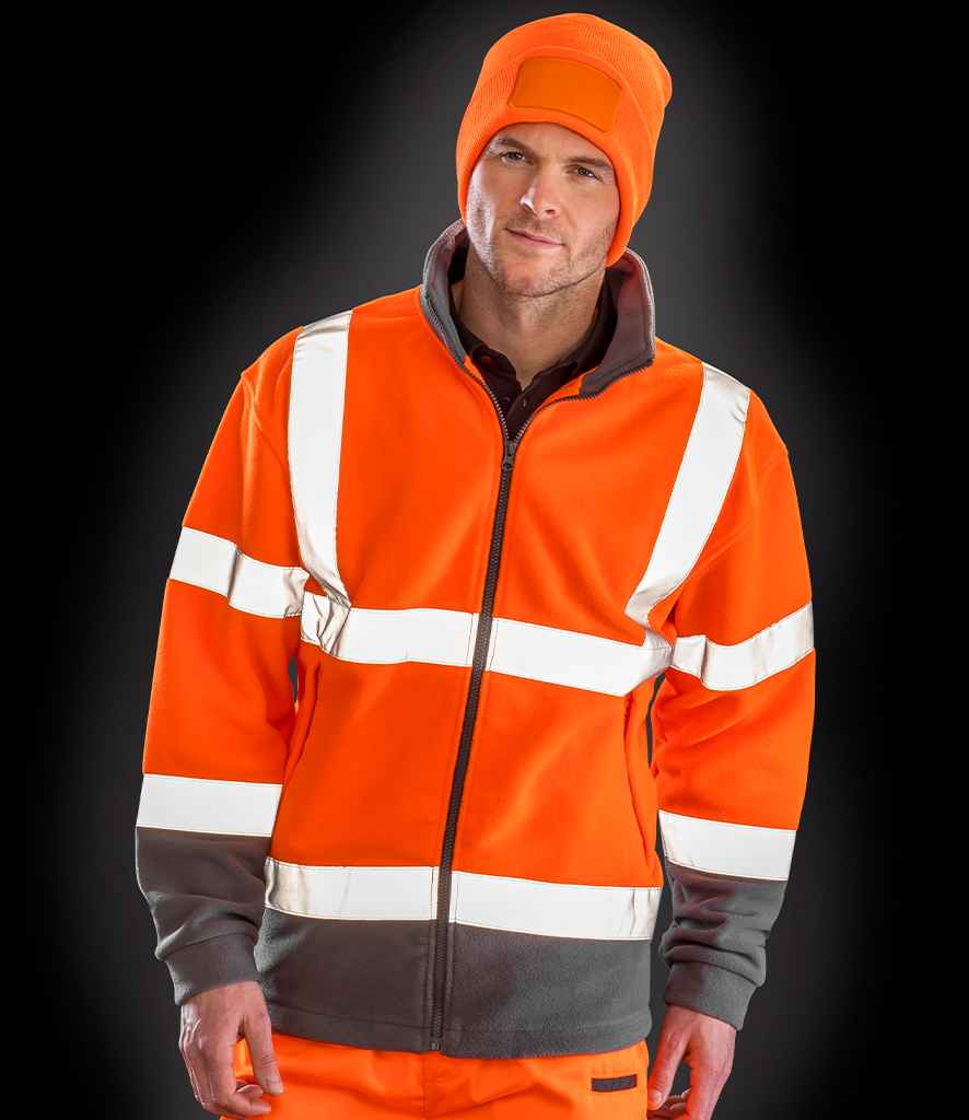 Result Safe-Guard Hi-Vis Micro Fleece Jacket | Fluorescent Orange - Lancashire Teamwear