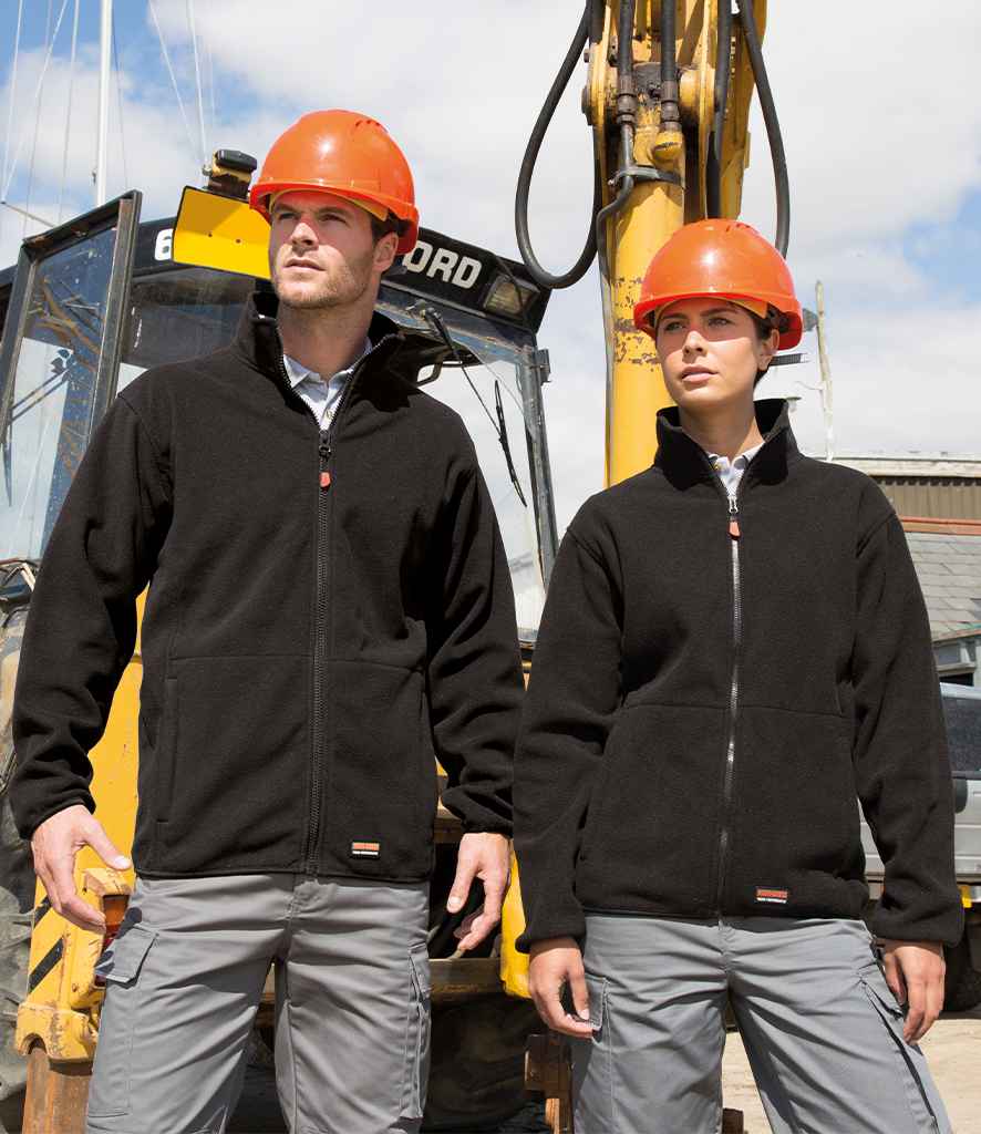 Result Work-Guard Heavy Duty Micro Fleece Jacket | Black - Lancashire Teamwear