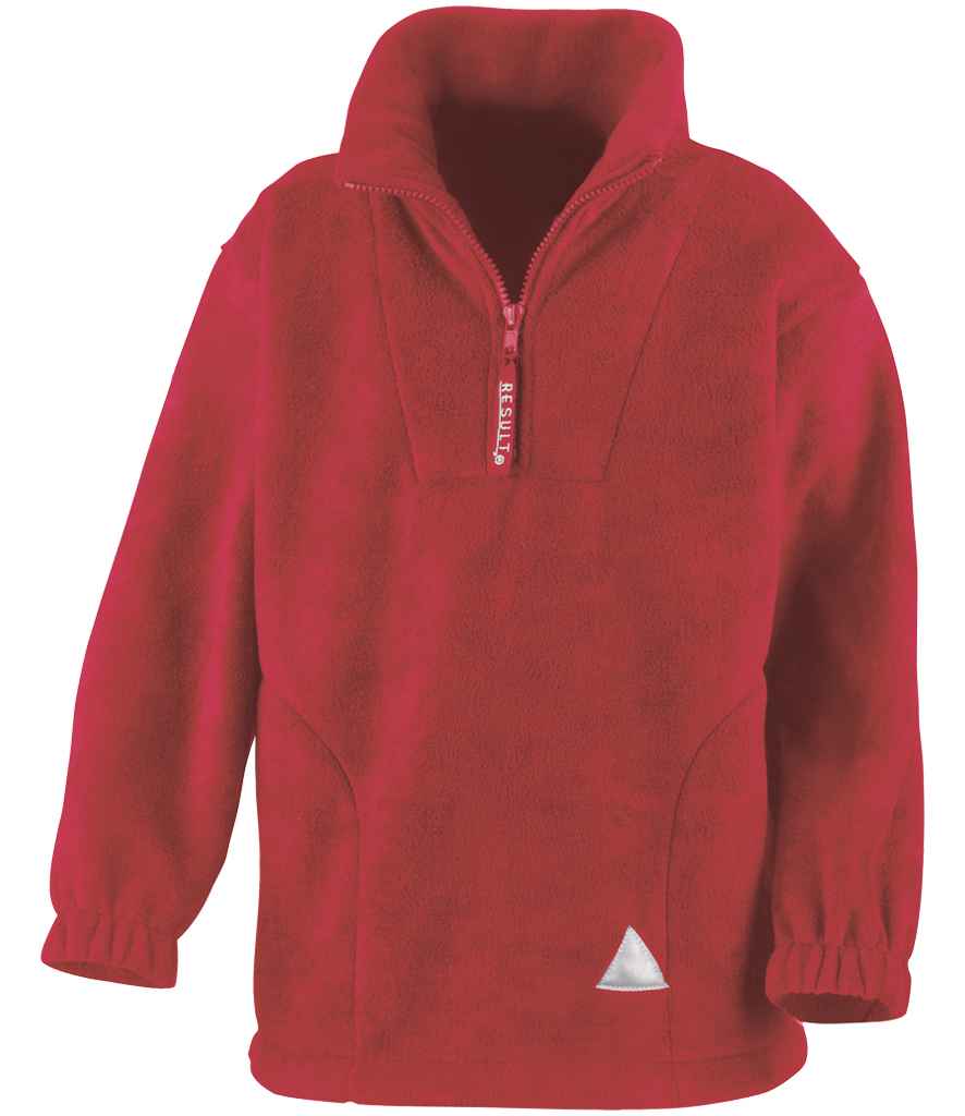 Result Kids/Youths Zip Neck Polartherm™ Fleece Red