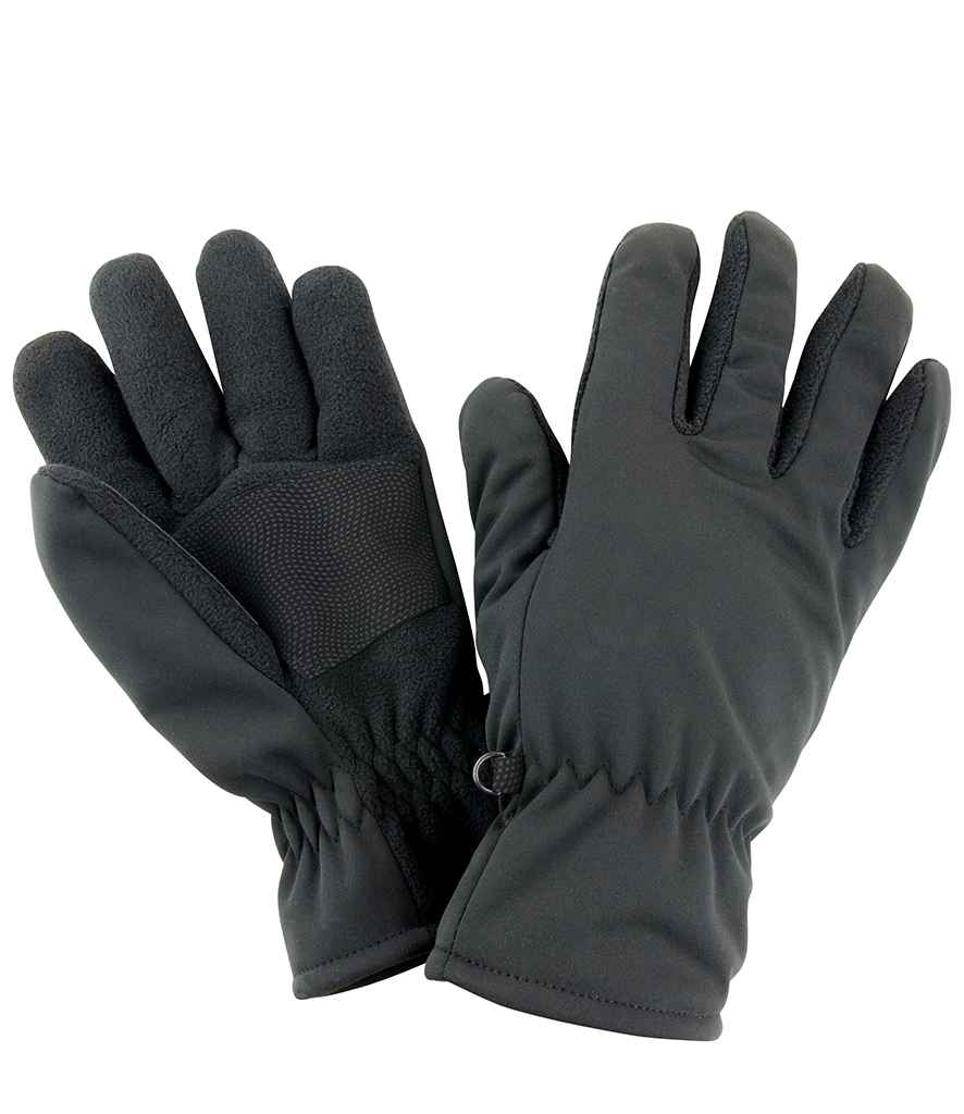 Result Soft Shell Thermal Gloves | Black - Result Winter Essentials - Lancashire Teamwear