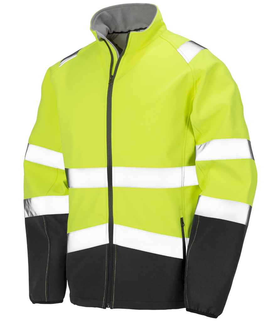 Result Safe-Guard Printable Safety Soft Shell Jacket Fluorescent Yellow/Black