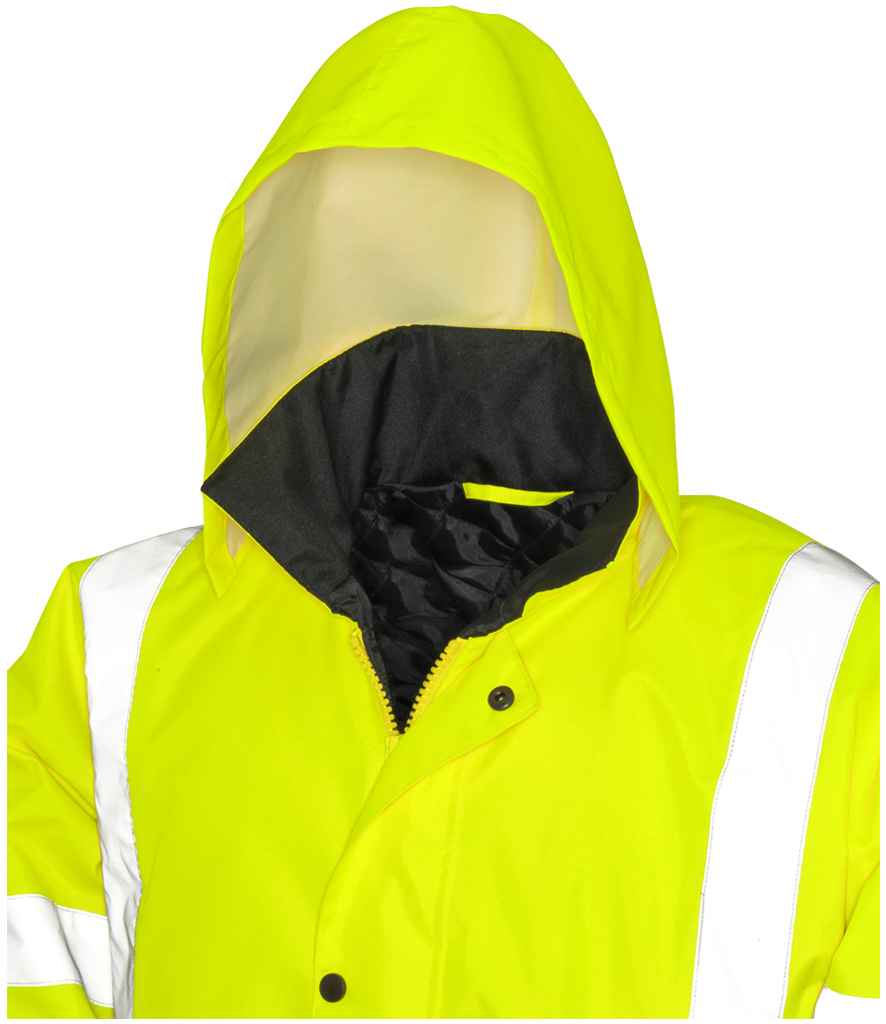 Result Core Motorway Two Tone Safety Jacket | Fluorescent Yellow/Black - Lancashire Teamwear