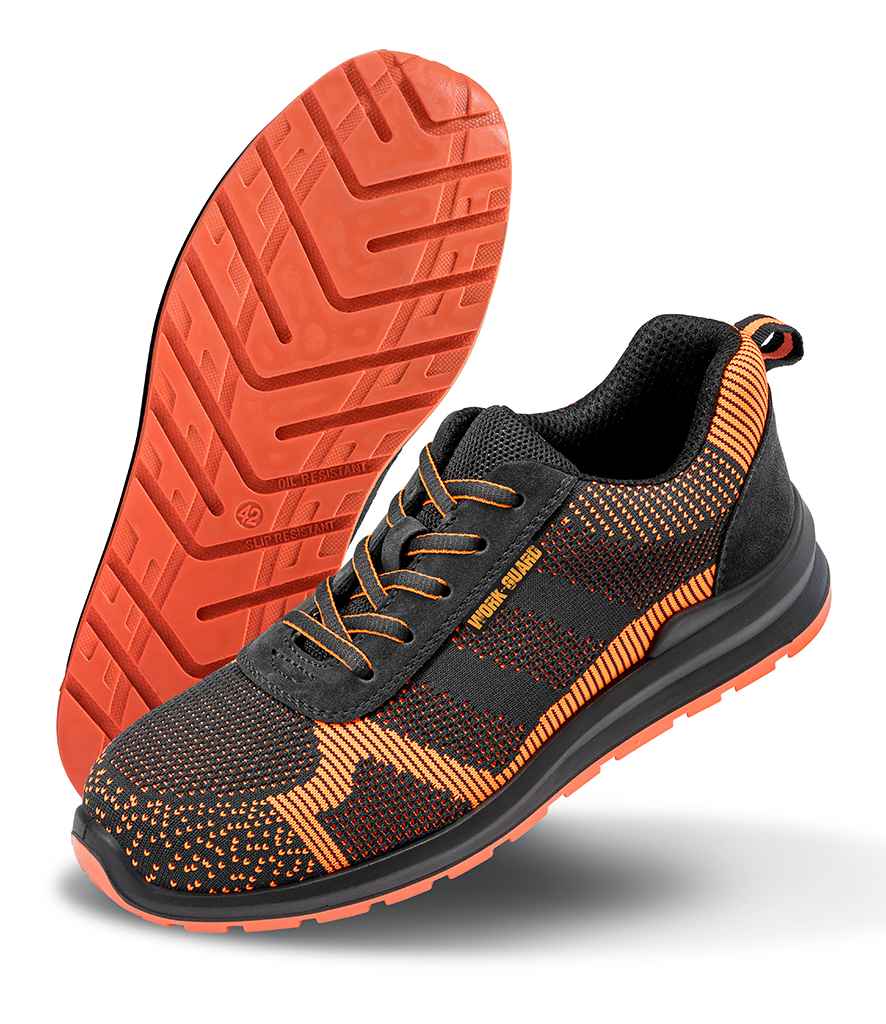 Result Work-Guard Hardy SRA SB Safety Trainers | Black/Orange Footwear - Lancashire Teamwear
