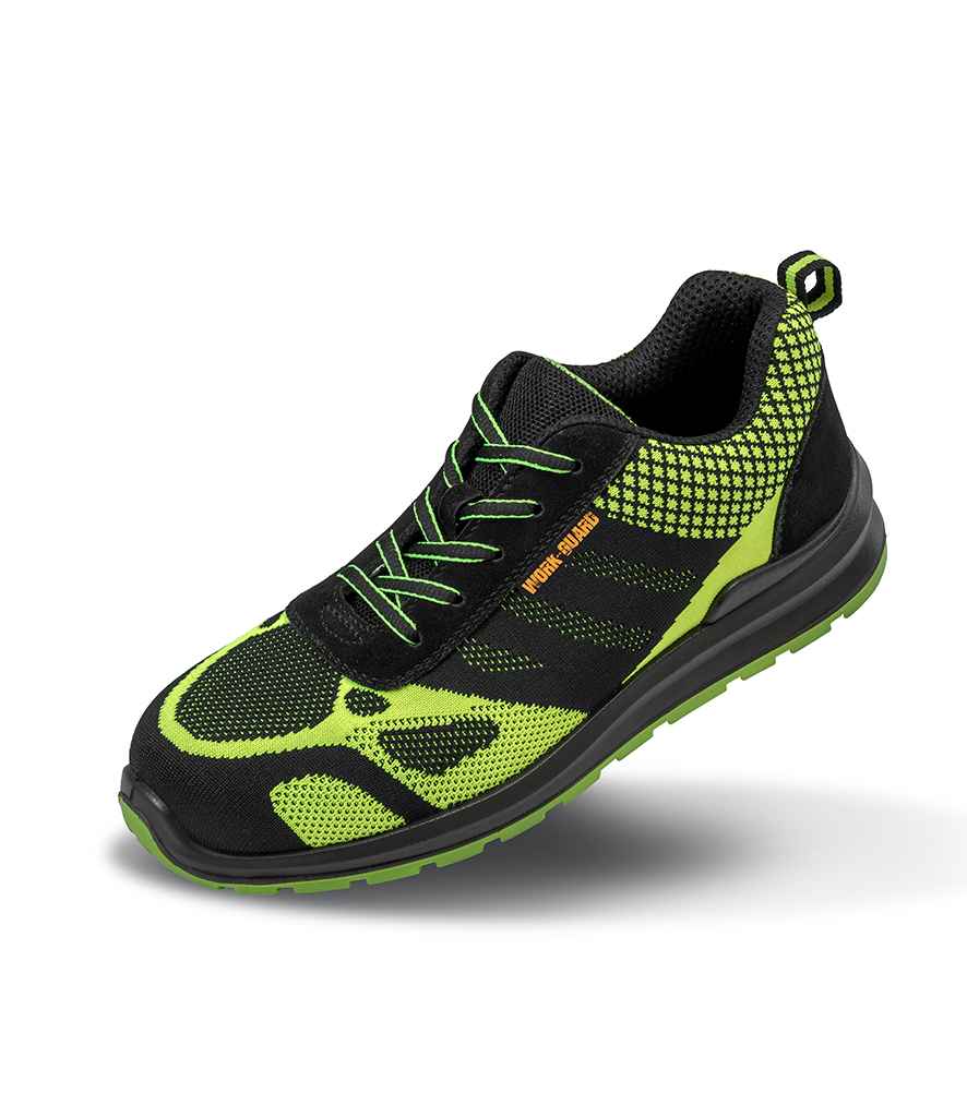 Result Work-Guard Hicks SRA SB Safety Trainers | Neon Green/Black Footwear - Lancashire Teamwear