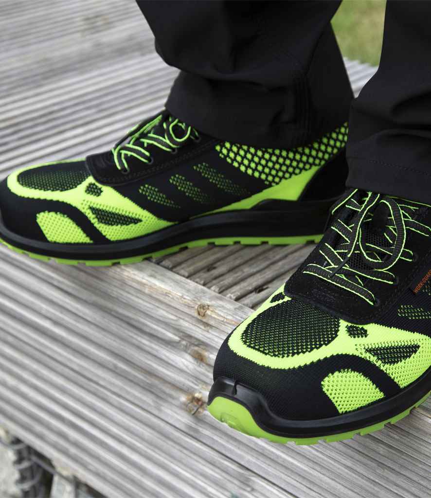 Result Work-Guard Hicks SRA SB Safety Trainers | Neon Green/Black Footwear - Lancashire Teamwear