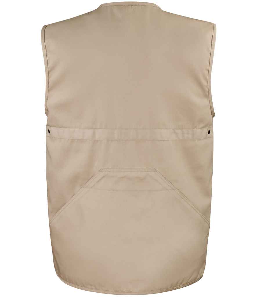 Result Work-Guard Safari Waistcoat | Camel Gilet - Lancashire Teamwear
