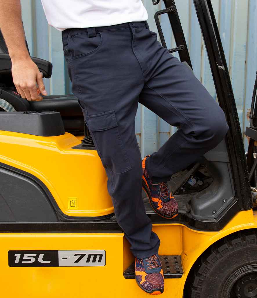 Result Work-Guard Super Stretch Slim Chino Trousers | Navy - Lancashire Teamwear