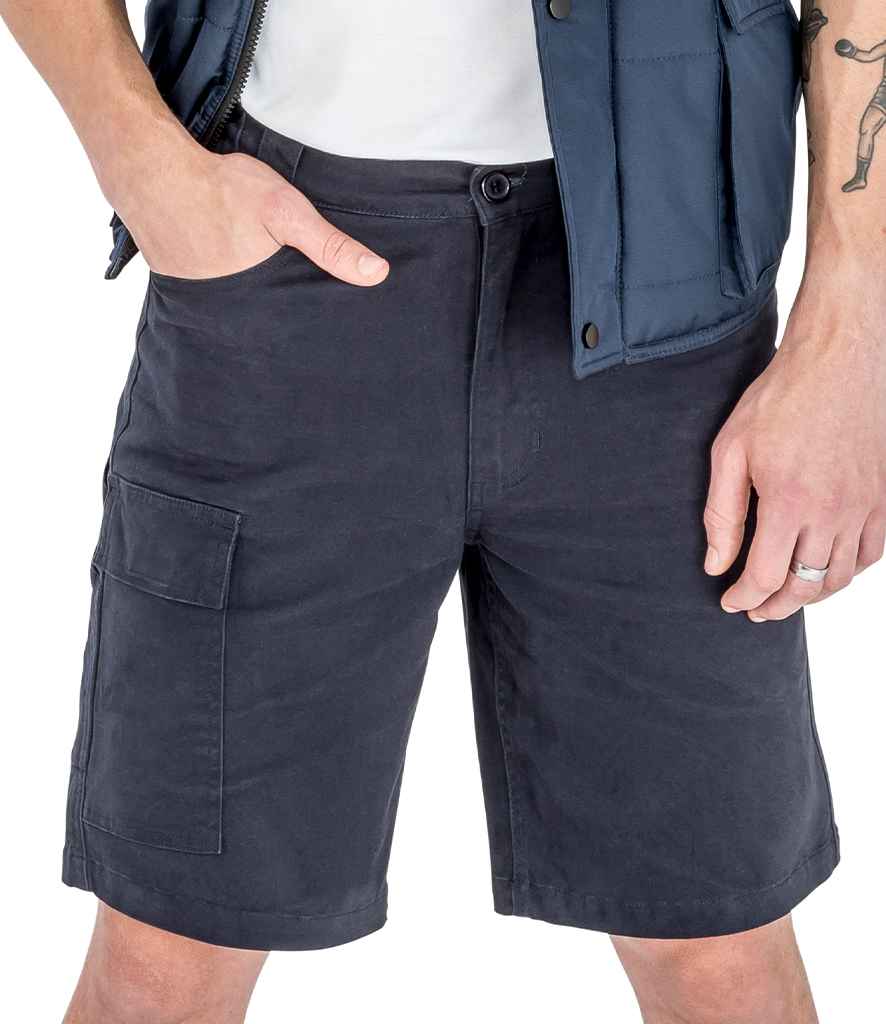 Result Work-Guard Stretch Slim Chino Shorts | Navy - Lancashire Teamwear
