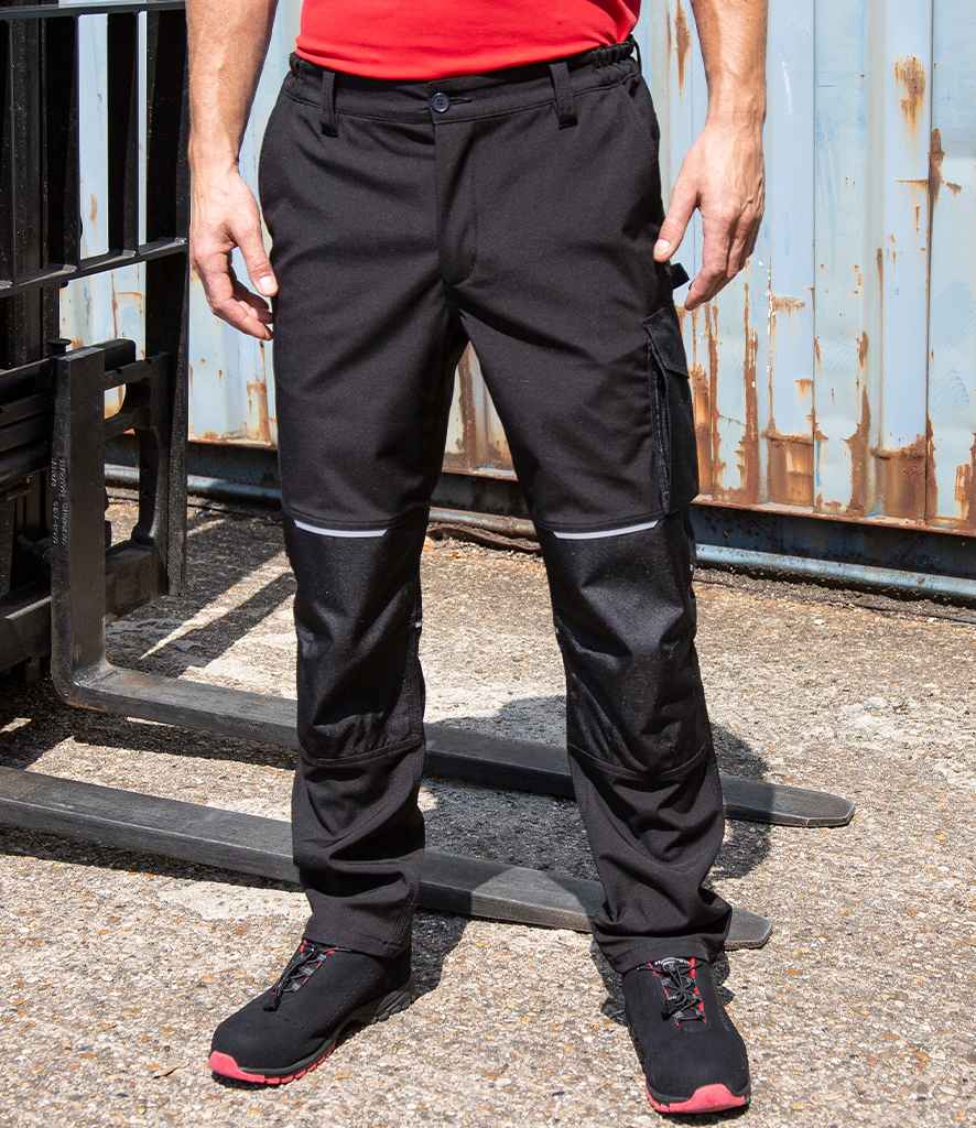 Result Work-Guard Slim Fit Soft Shell Trousers | Black - Lancashire Teamwear