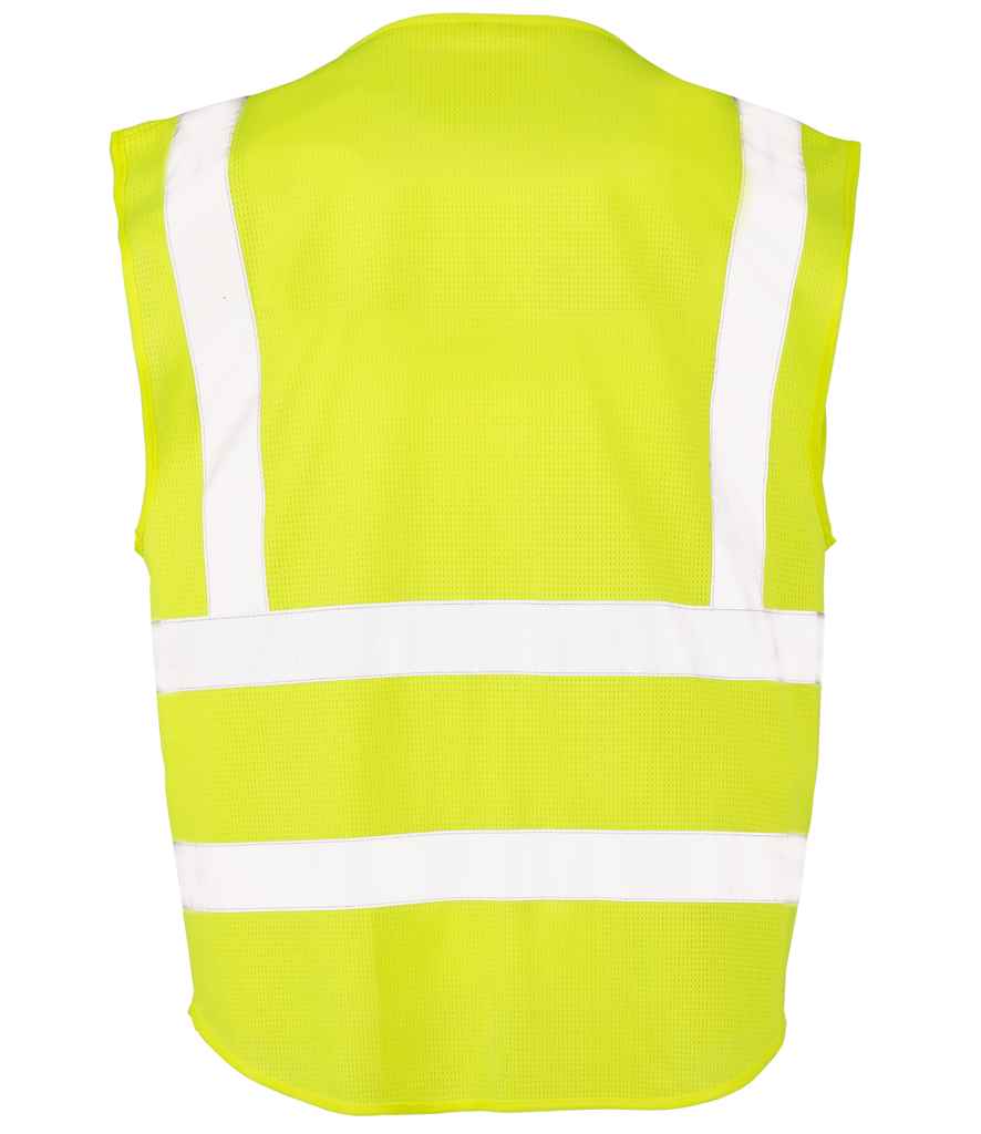 Result Safe-Guard Executive Cool Mesh Safety Vest | Fluorescent Yellow Waistcoat - Lancashire Teamwear